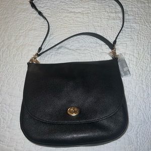 COACH women’s leather shoulder bag